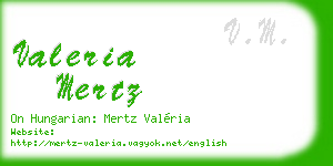 valeria mertz business card